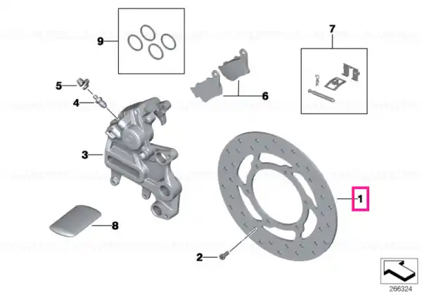 Disc frână spate D=240 - BMW Motorrad Plată securizată