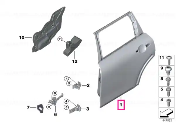 Door, rear left - BMW - Mini Ofertă limitată
