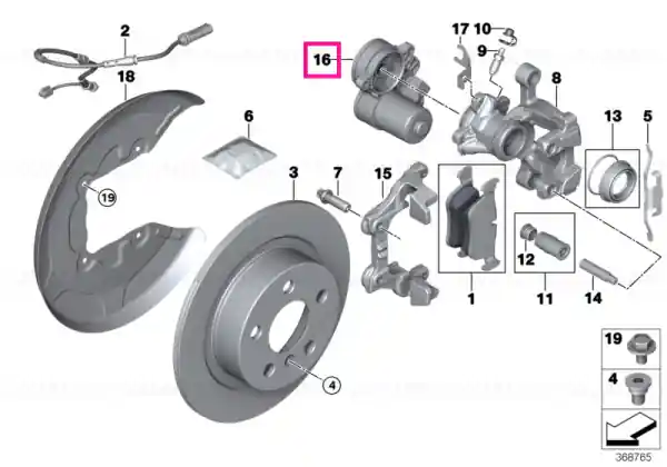 Actuator EMF - BMW Transport gratuit