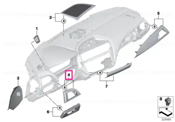 Livrare expres Ornament plansa carbon sofer - BMW