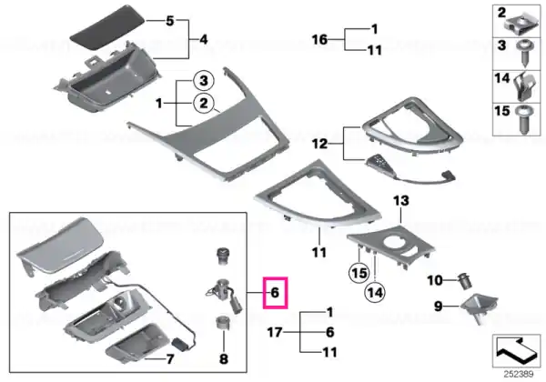 Bestseller Ashtray, satinsilber matt - BMW