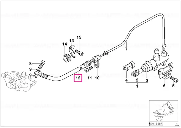 Promoție Furtun frână L=876MM - BMW Motorrad