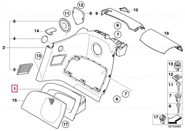 Cumpără acum Insert stânga SCHWARZ - BMW