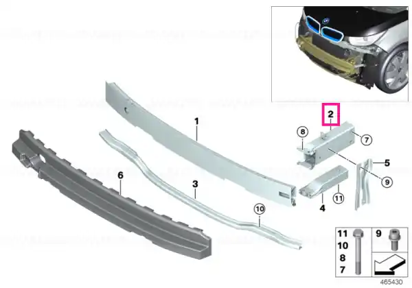 Livrare rapidă Deformation element, front left - BMW