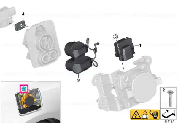 Discount Drive, charge socket lock TYP2 - BMW