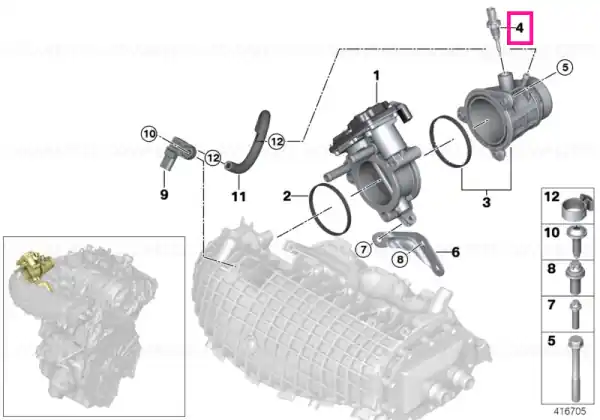 Livrare expres Senzor de temperatura aer admisie BMW