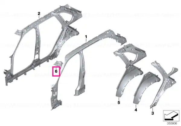 Reducere Link, A-pillar/air deflector, left - BMW
