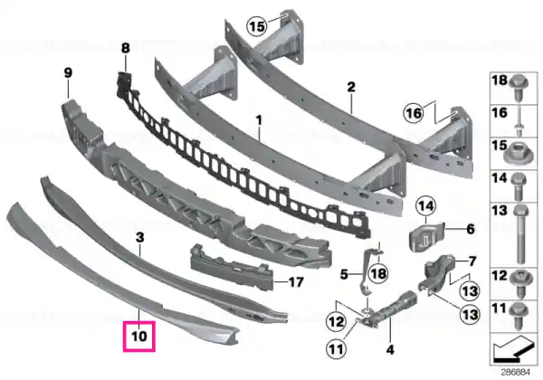 Impact absorber, bottom FGS - BMW Livrare expres