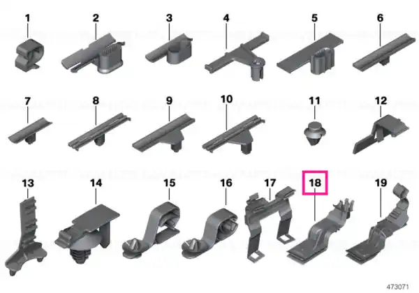 Plată securizată Suport conector fi stanga - BMW