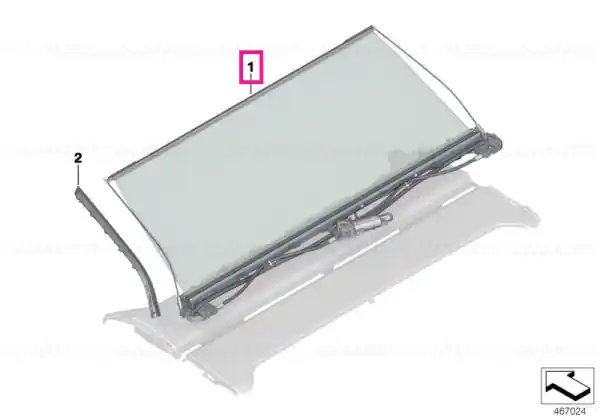 Retur ușor Sun blind, rear electr. SCHWARZ - BMW