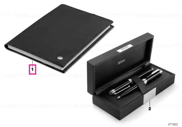 Livrare rapidă BMW Iconic notebook incl.repl.book BLACK
