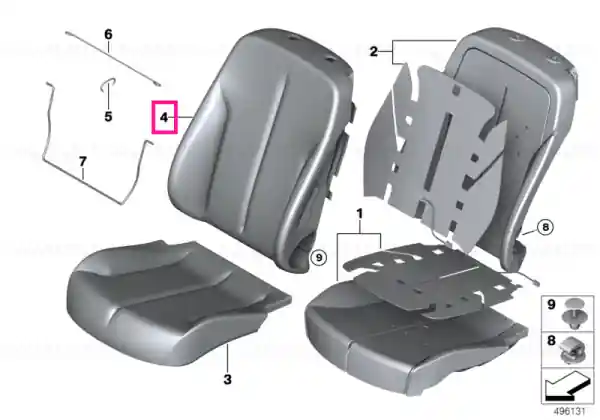 Capac spatar baza piele stanga VENETOBEIGE - BMW Ofertă de sezon