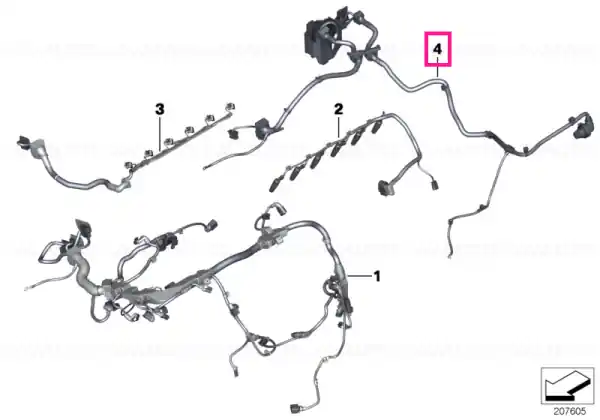 wiring harness, engine trans. module - BMW Preț redus