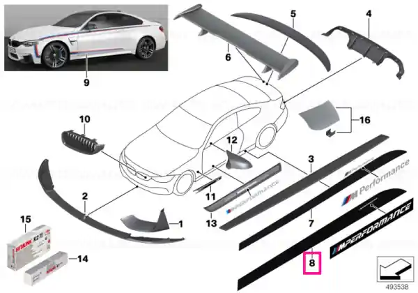 Nu rata Foil, side sill, left / right M PERFORMANCE - BMW