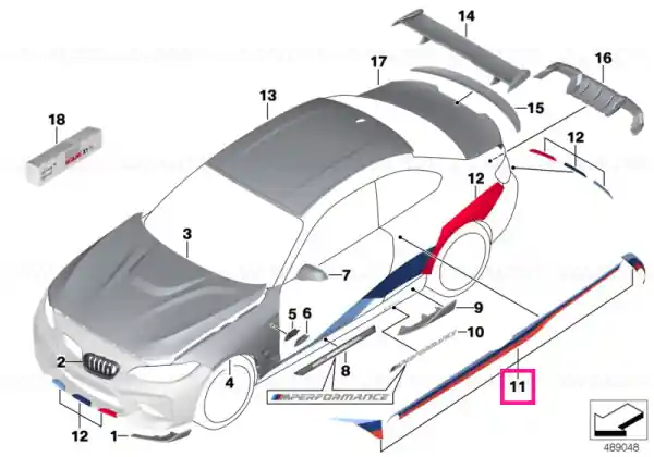 Car wrapping M Sport left / right M PERFORMANCE - BMW Nu rata