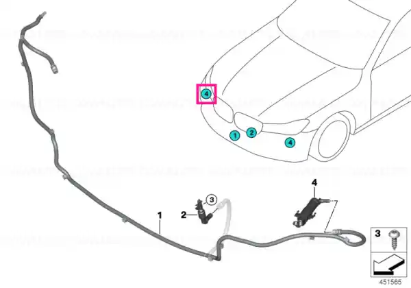 Noutate High-pressure nozzle, left - BMW
