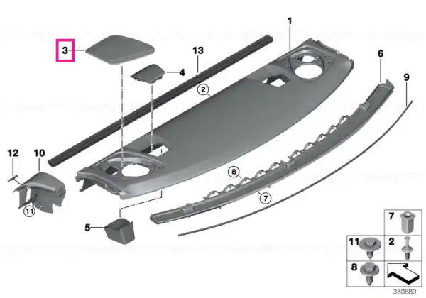 Ofertă de sezon Ornament difuzor HiFi stânga SCHWARZ - BMW