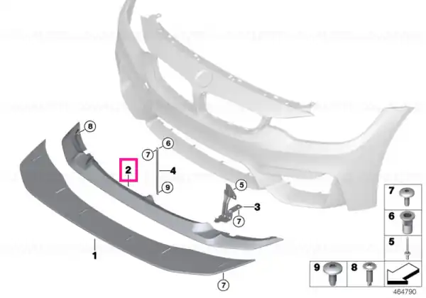 Adapter for front splitter GTS - BMW Premium