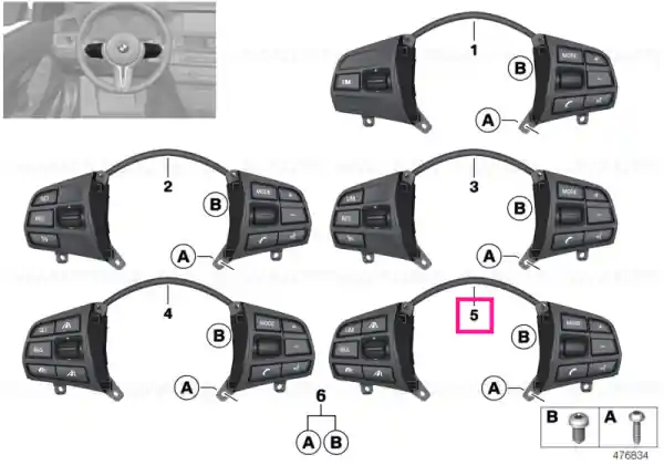 Comutator multifuncț volan sport LIM - BMW Ofertă limitată