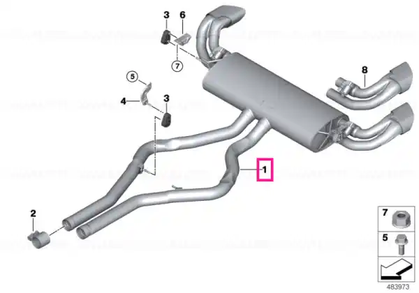 Preț redus Rear silencer - BMW