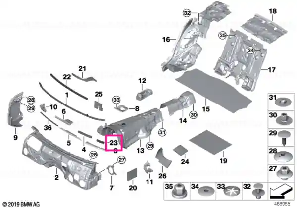Premium Acoustic insulation foam, short - BMW