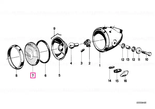Retur ușor Lamp lens - BMW Motorrad