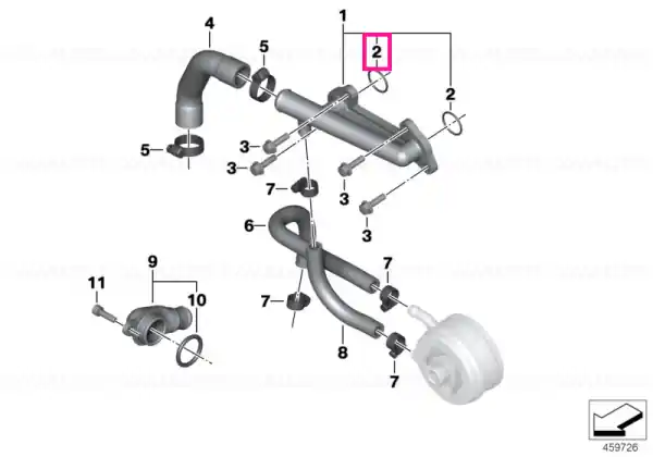 Reducere O-ring 22X2 - BMW