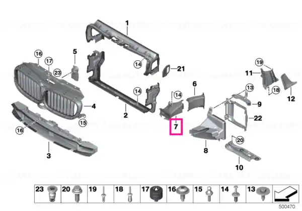 Air duct, brake, left - BMW Reduceri