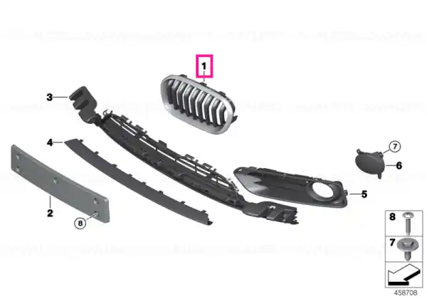 Grille right BASIS - BMW Expediere rapidă