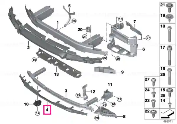 Cumpără online Impact absorber, lower front - BMW