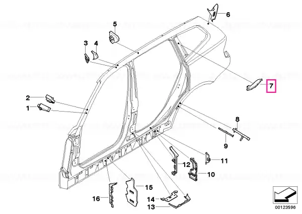 Lichidare de stoc Moulded part column C - BMW