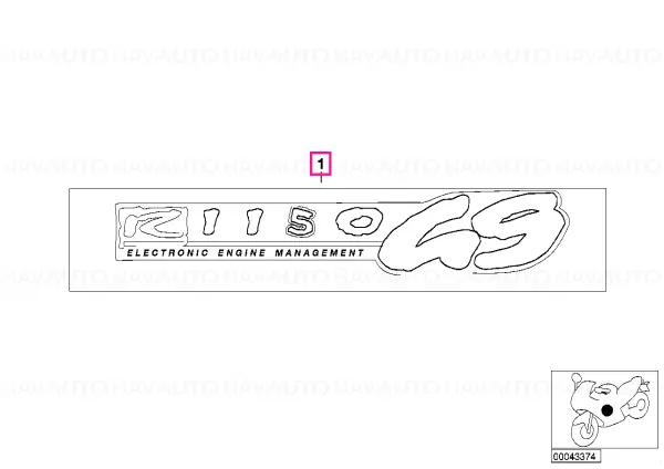 Ofertă exclusivă sticker for fuel tank ROT/SCHWARZ - BMW Motorrad