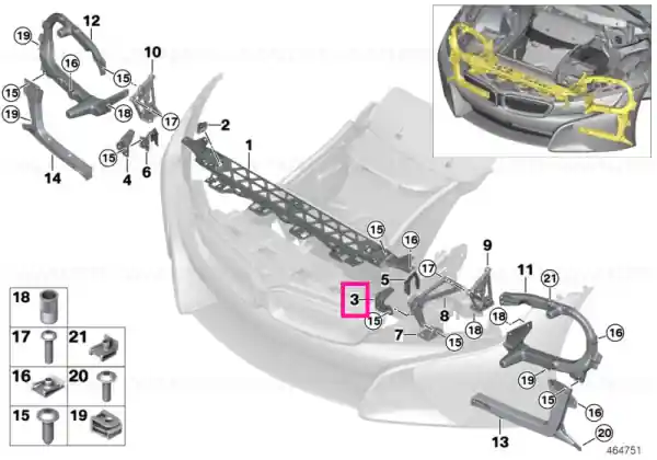 Rod left - BMW Retur gratuit