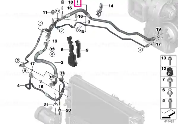Țeavă aspiraie, R134A - BMW Super ofertă