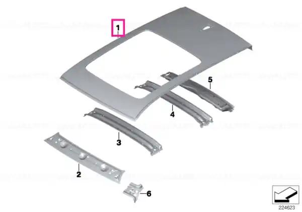 Roof panel - BMW Transport gratuit