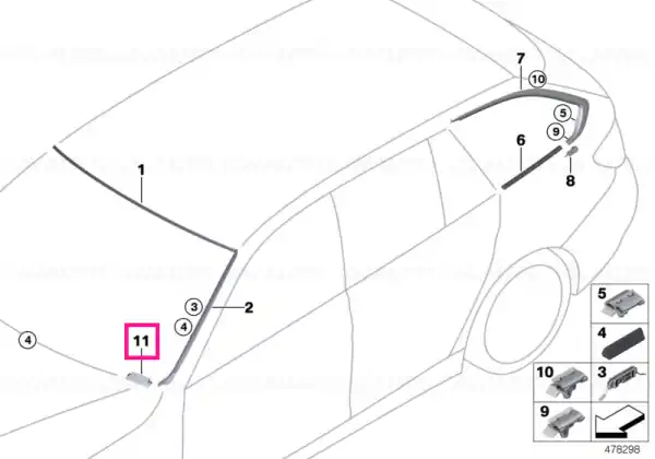 Suport număr identificare vehicul - BMW Livrare gratuită