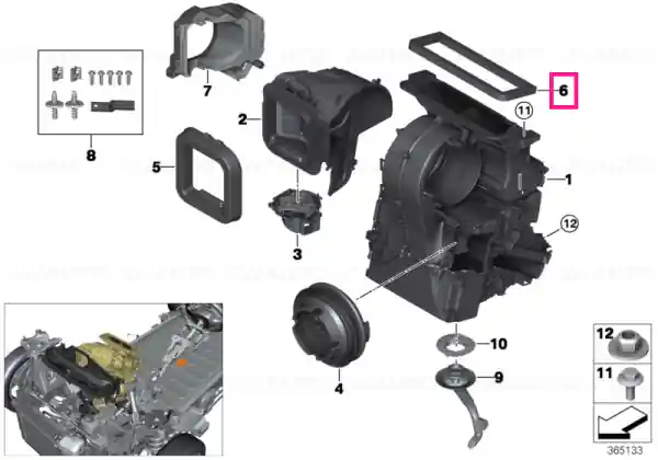 Expediere rapidă Garnitură ventilație - BMW