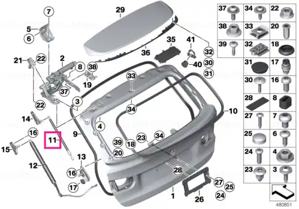 Arc pneumatic portbagaj - BMW Reduceri