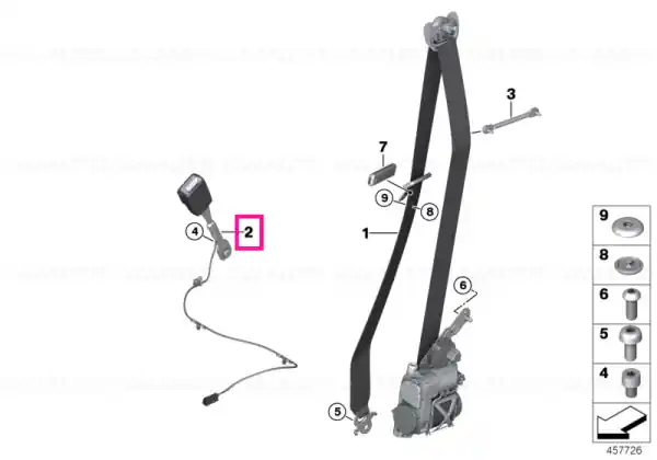 Reduceri Lower strap, front SCHWARZ - BMW