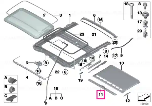 Handle ventilation strip ANTHRAZIT - BMW Ofertă exclusivă