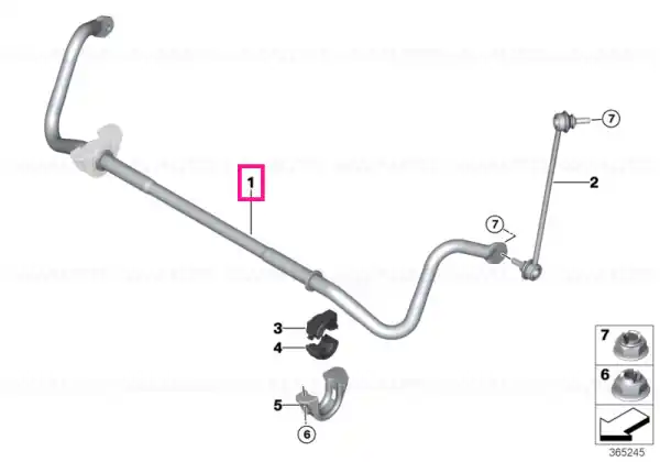 Popular Stabilizer, front - BMW