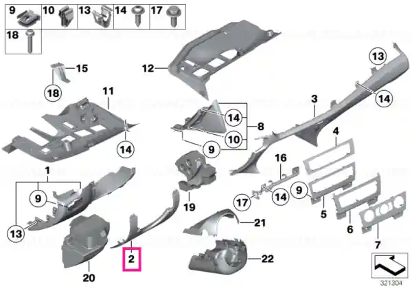 Panou trim coloana directie jos - BMW Discount