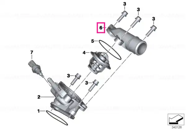 Capac carcasa termostat - BMW Motorrad Cel mai bun preț