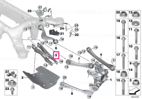 Ofertă exclusivă Guide rod, left - BMW