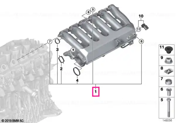 Intake manifold with flap control - BMW Ofertă de sezon