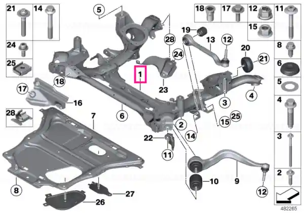 Cel mai bun preț Front axle support - BMW