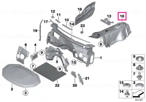 Premium Sound insulation, tunnel - BMW
