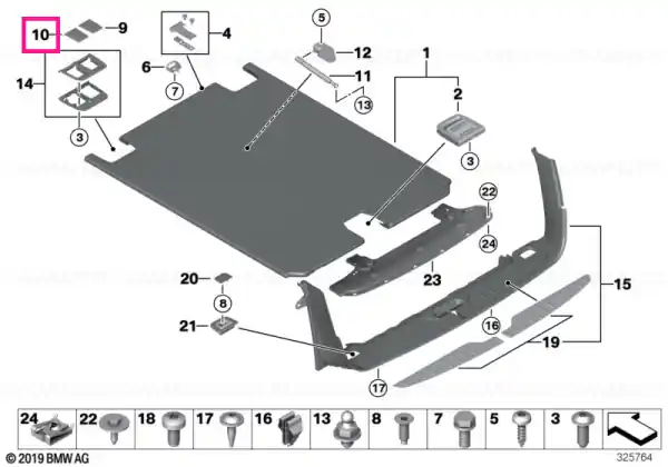 Plată sigură Capac buclă fixare SCHWARZ - BMW