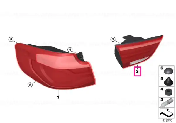 Reducere Rear light in trunk lid, left - BMW