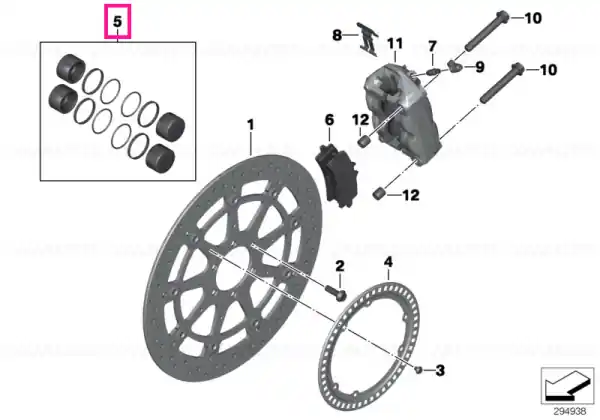 Set piston frână cu garnitură - BMW Motorrad Cel mai bun preț